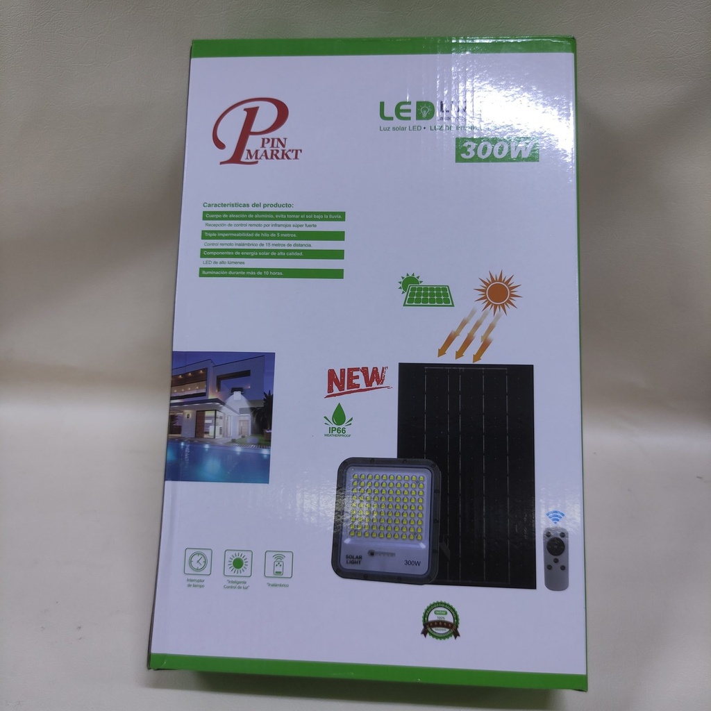REFLECTOR 300W DE POLIACRILICO CON PANEL SOLAR |090792-20| 