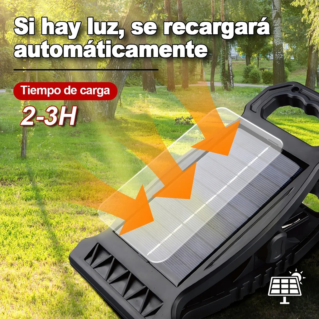 LUZ SOLAR Y RECARGABLE PORTATIL CLIP |440337| 