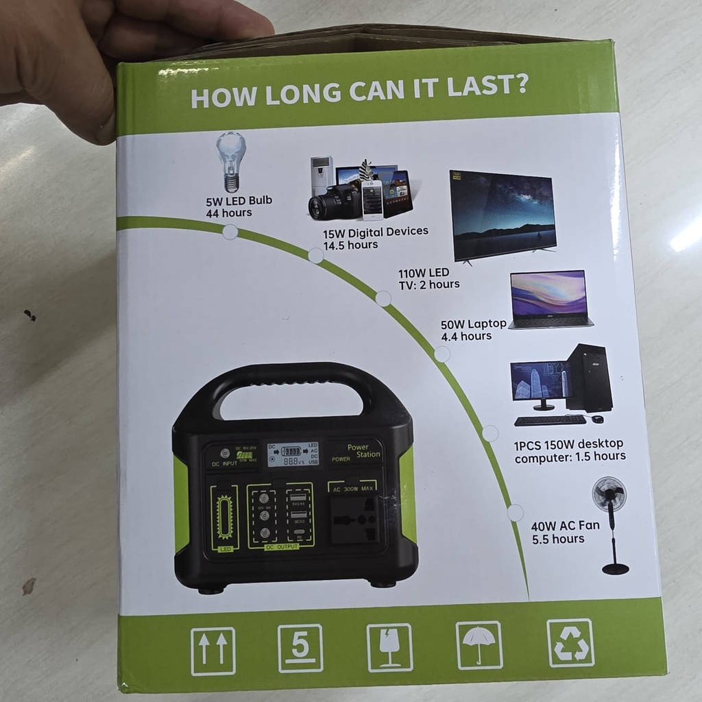 ESTACION DE ENERGIA PORTATIL 300W |EG009li|