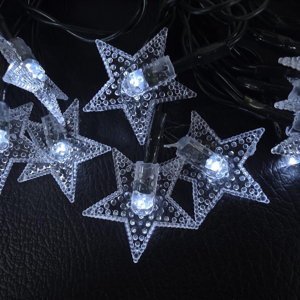 LUCES DE NAVIDAD SOLAR ESTRELLA BLANCA 5M-20 LED