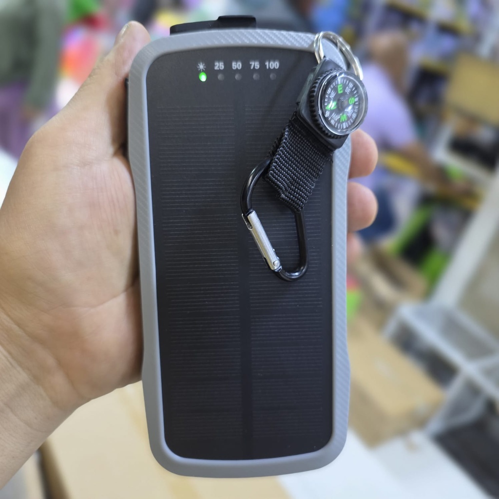 POWERBANK  SOLAR CON  ENCENDEDOR Y BRUJULA 30000 mAH |PB224|