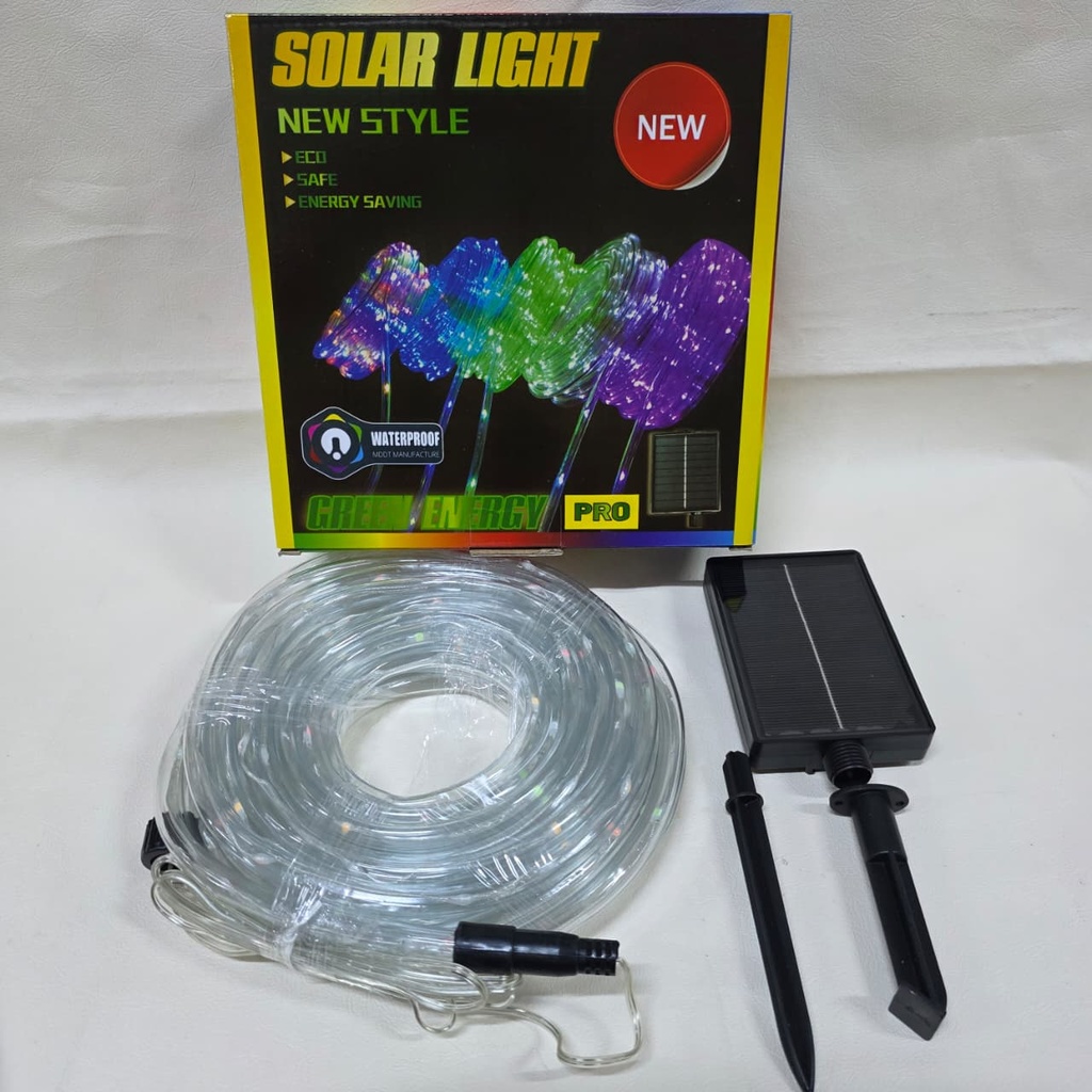 MANGUERA DE LUCES MULTICOLOR SOLAR 10M |SD12193|