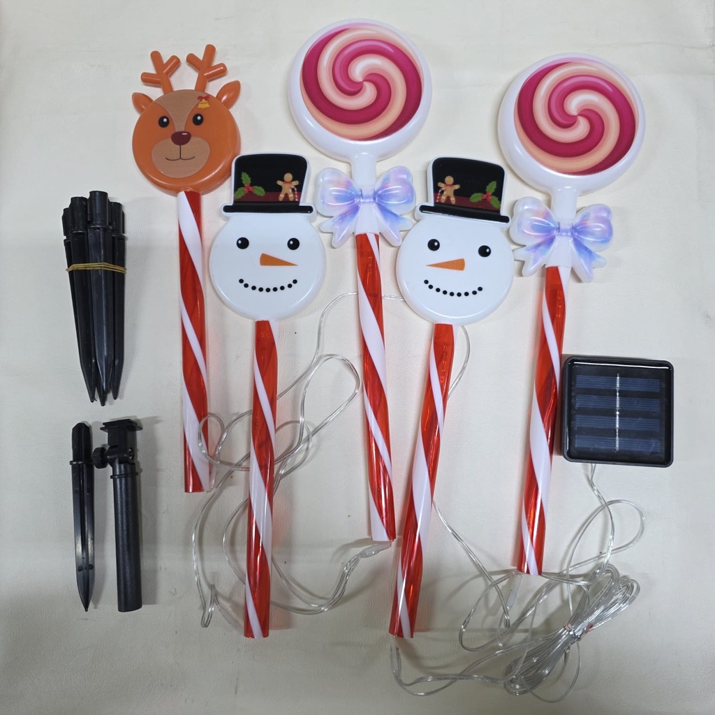 ESTACA NAVIDEÑA SOLAR PACK 5 |SD305|