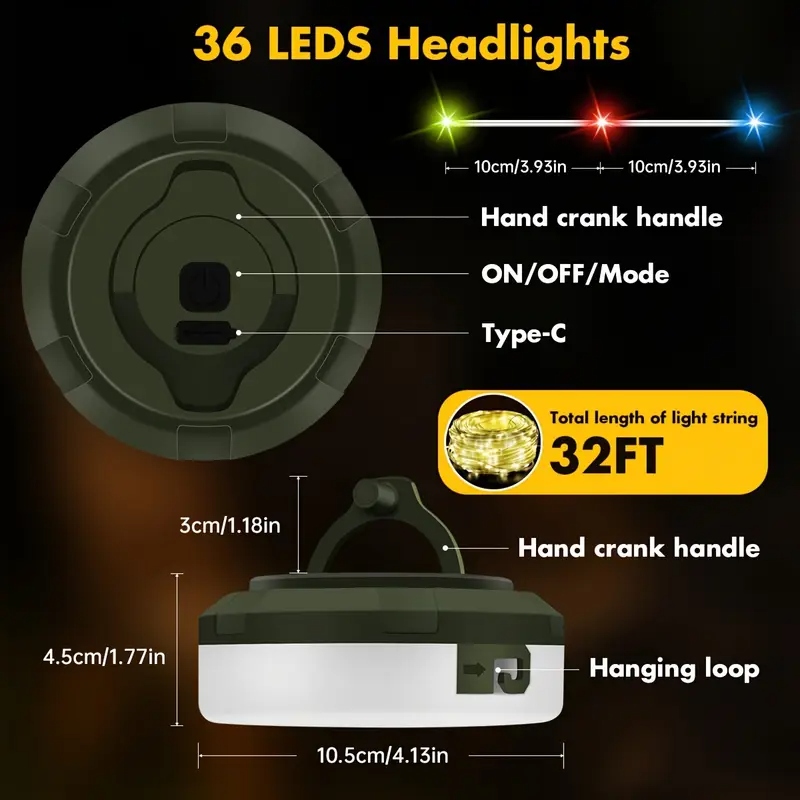 CADENA DE LUCES 9 M Y FOCO SOLAR / RECARGABLE |K663|