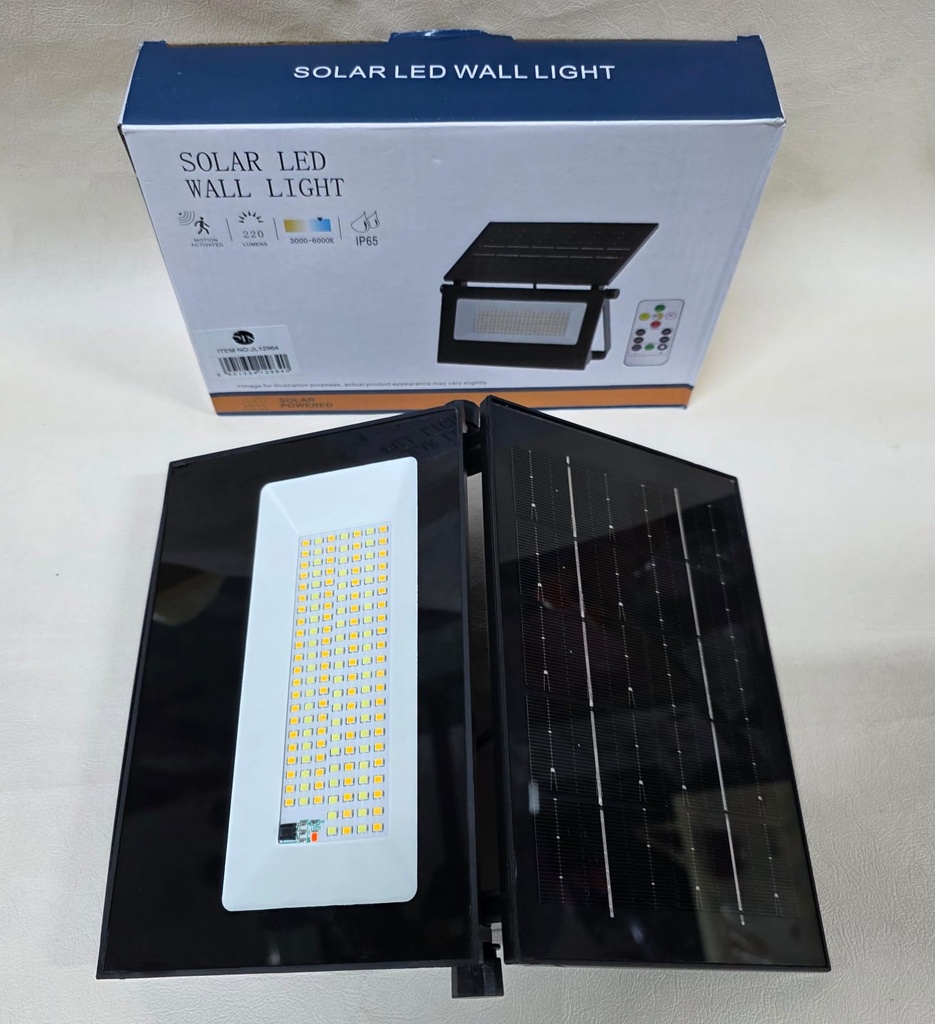 LAMPARA SOLAR DE PARED 19X12X4CM |JL12964|