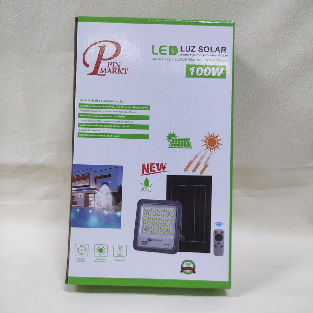 REFLECTOR 100W DE POLIACRILICO CON PANEL SOLAR |090778-20|  