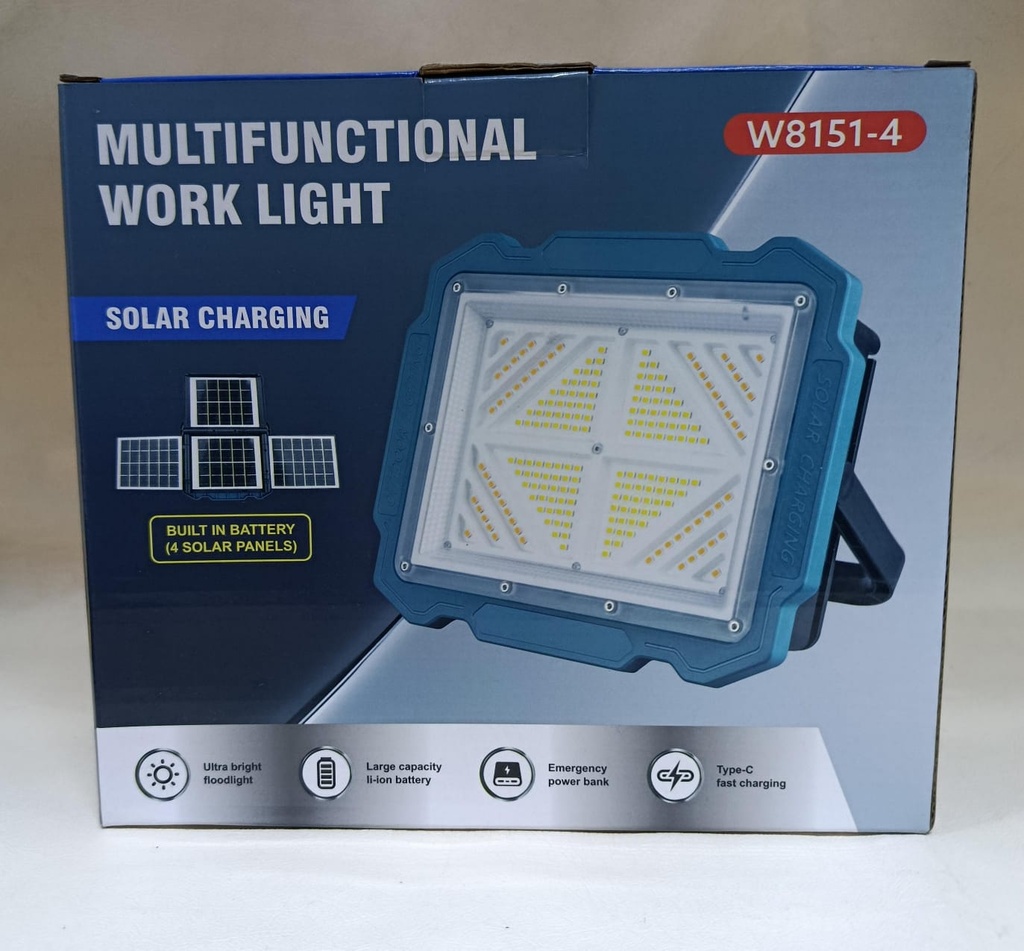 REFLECTOR SOLAR PORTATIL 4 PANELES 336 LEDS |XY11848|