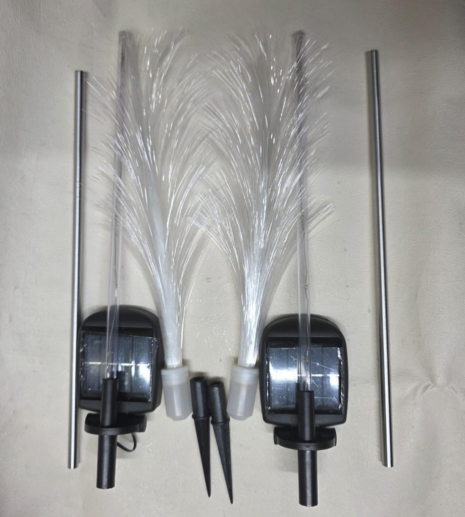 LUZ SOLAR ESTACA FLOR MEDUSA - Pack 2 unid.