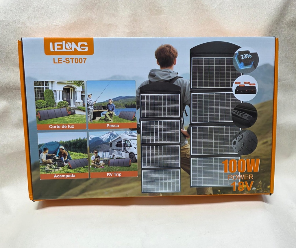 PANEL SOLAR 100W- 4HOJAS |LE-ST007|