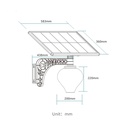 LUMINARIA TIPO FAROLA DECORATIVA SOLAR |TR-174-120W|