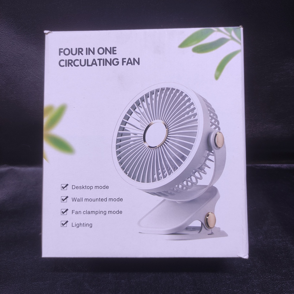 VENTILADOR DE CLIP CON LUZ RECARGABLE USB |K451|