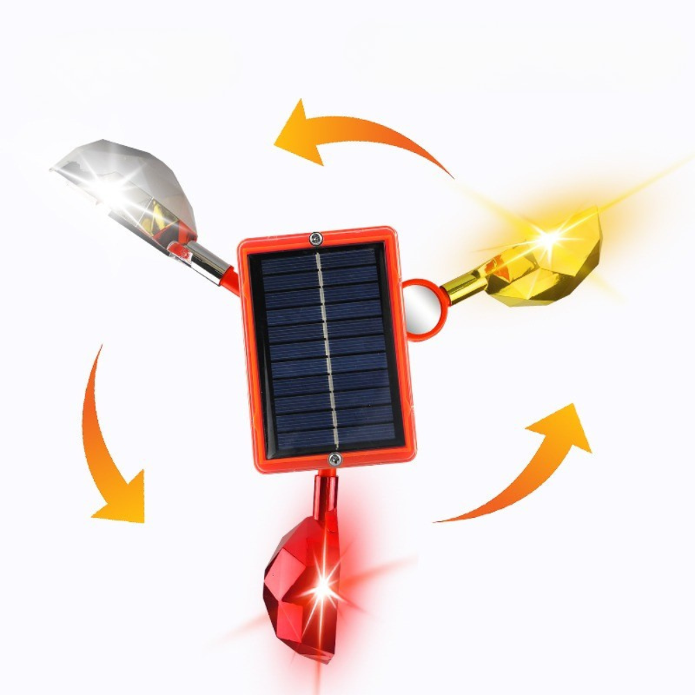 REPELENTE DE AVES GIRATORIO A COLORES SOLAR Y CON VIENTO Y 80 SONIDOS |MYPT-03|  