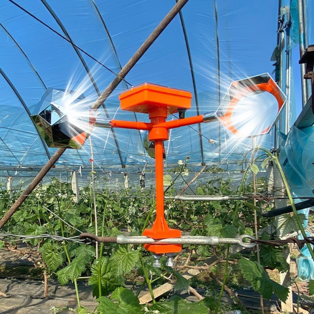 REPELENTE DE AVES GIRATORIO A COLORES SOLAR Y CON VIENTO Y 80 SONIDOS |MYPT-03|  