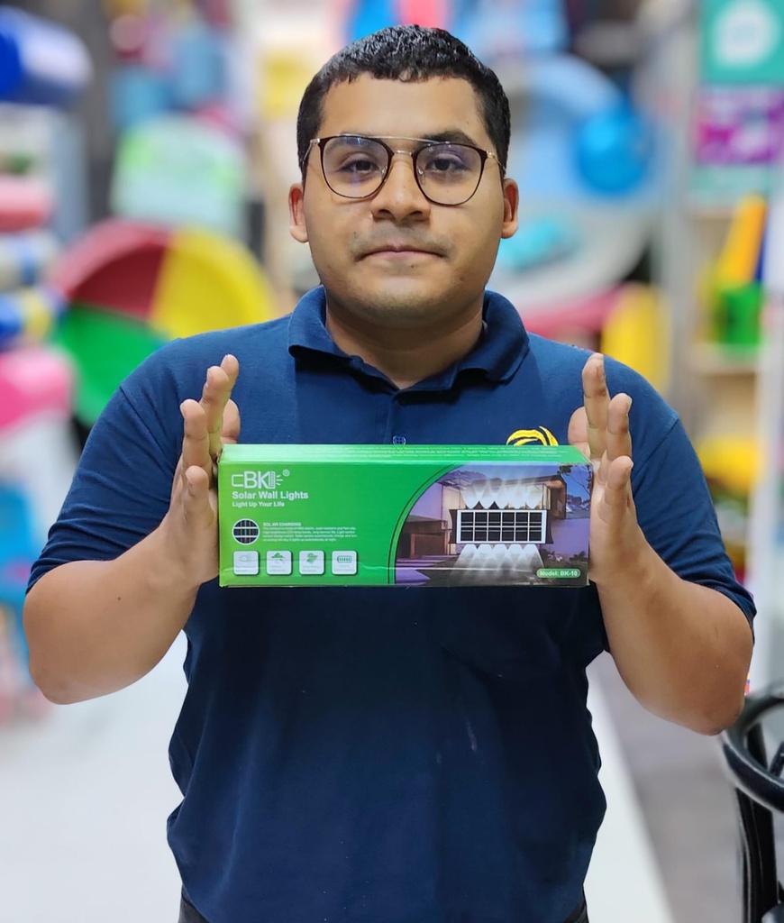 LUZ SOLAR DE PARED 10 LEDS RGB |TY041|