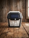 LAMPARA SOLAR DE PARED 2 FOCOS 