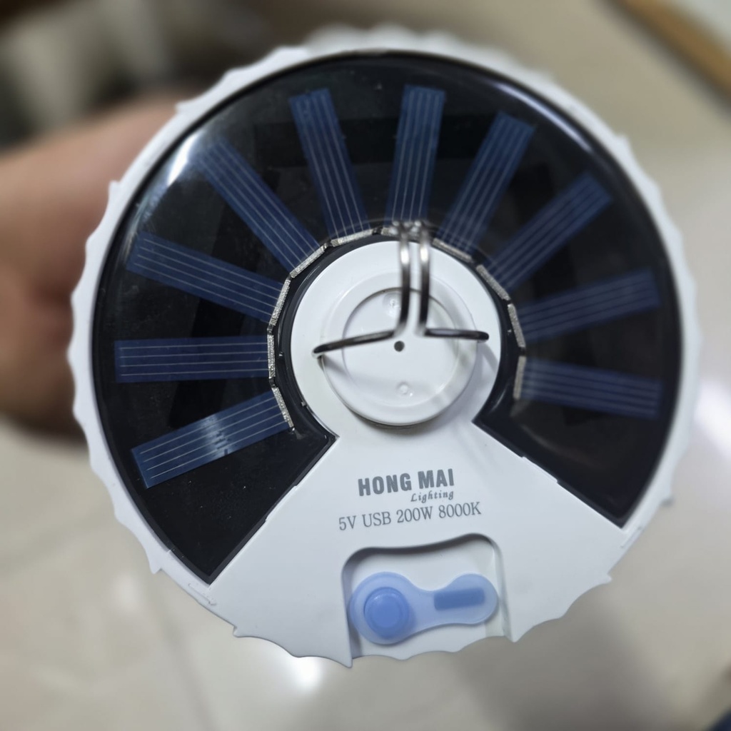FOCO RECARGABLE SOLAR  5 HORAS NARANJA |HONG MAI| 