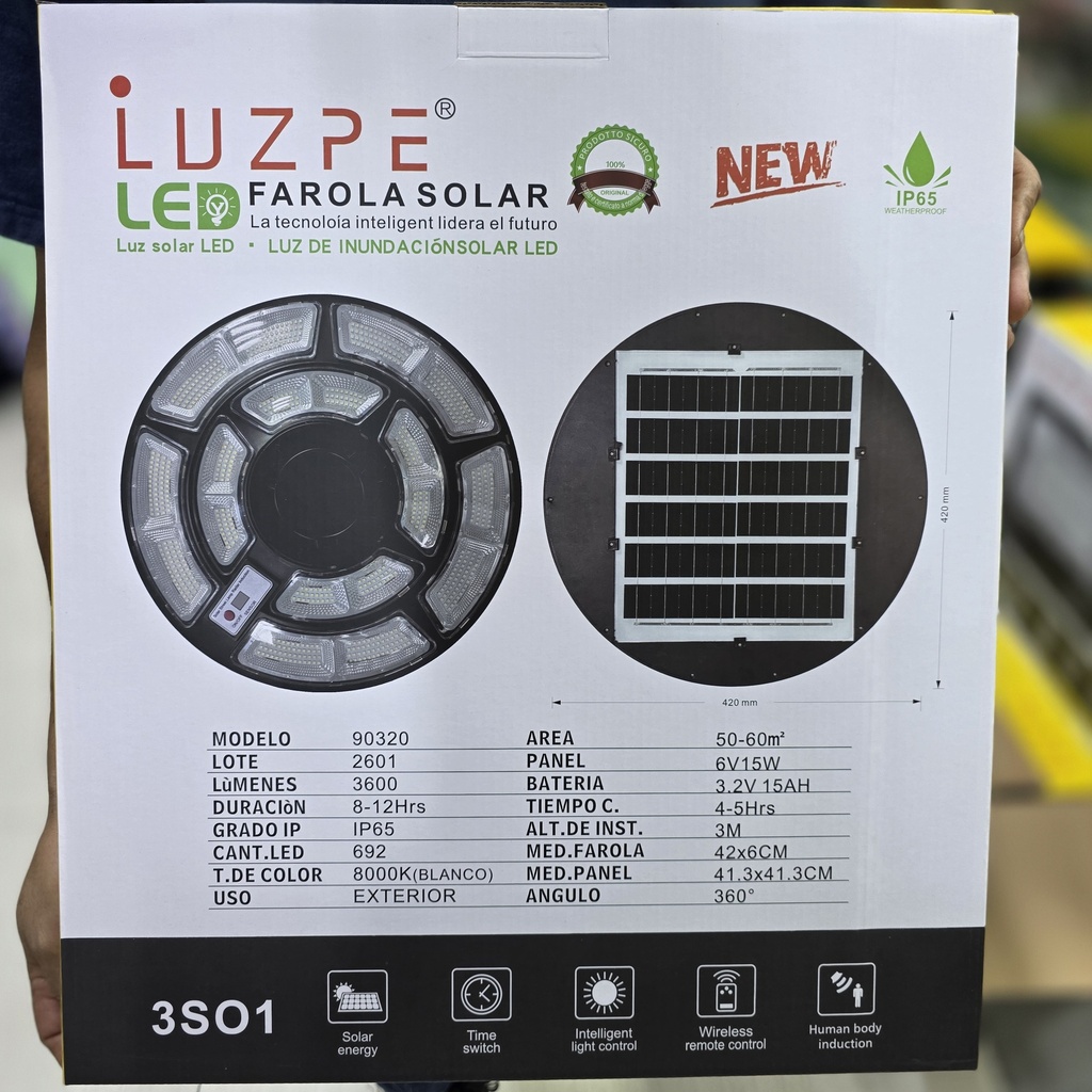FAROLA UFO SOLAR 400W BLANCO |90320| 
