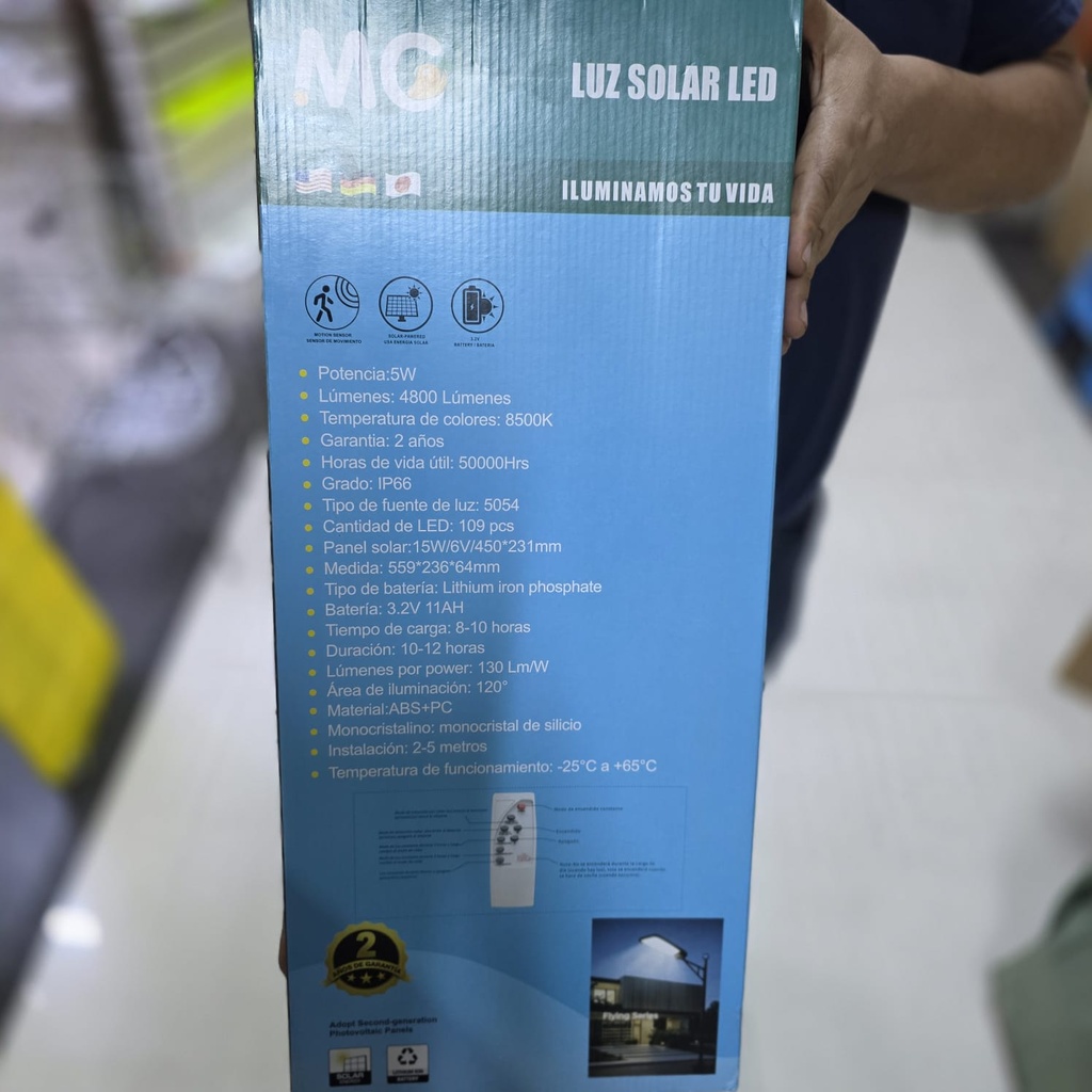 LUCES SOLARES MOD. PASTORAL 400W + SOPORTE |440549|  