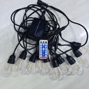 GUIRNALDA SOLAR 5m CON 10 LUCES DE 8 TONOS |150493|