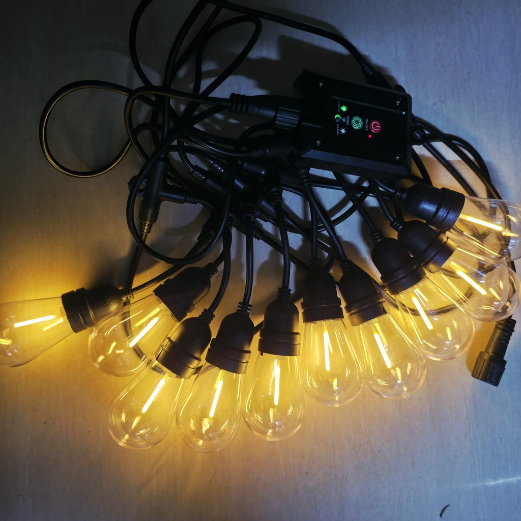GUIRNALDA SOLAR 5m CON 10 LUCES DE 8 TONOS |150493|