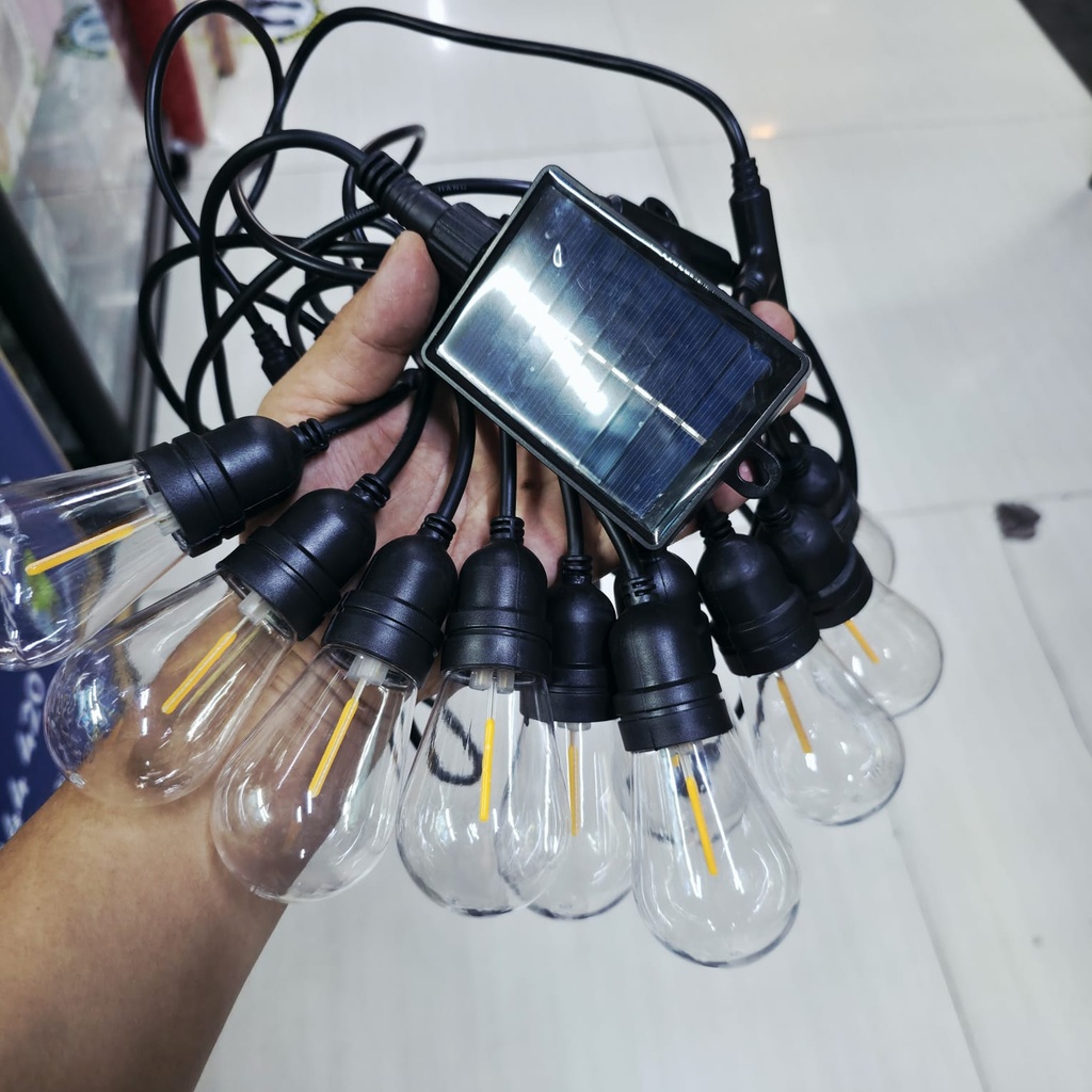 GUIRNALDA SOLAR 5m CON 10 LUCES DE 8 TONOS |150493|