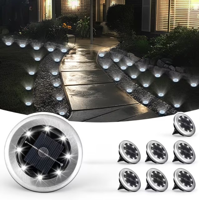 LUCES SOLARES DE PISO X 8 unid.  |AJ440474|