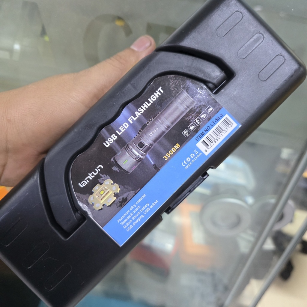LINTERNA RECARGABLE CON BATERIA DE LITIO |LT-58-3|