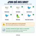AHUYENTADOR DE AVES GIRATORIO A COLORES, SOLAR Y CON VIENTO,  80 SONIDOS |MYPT-03|  