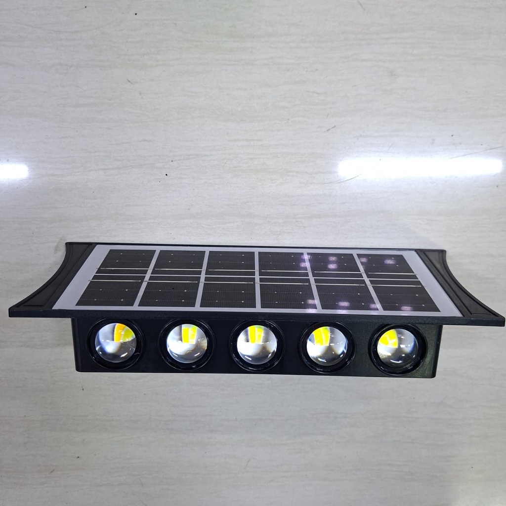 LUZ SOLAR DE PARED 10 LEDs BLANCO Y AMBAR |BK-10ByA|