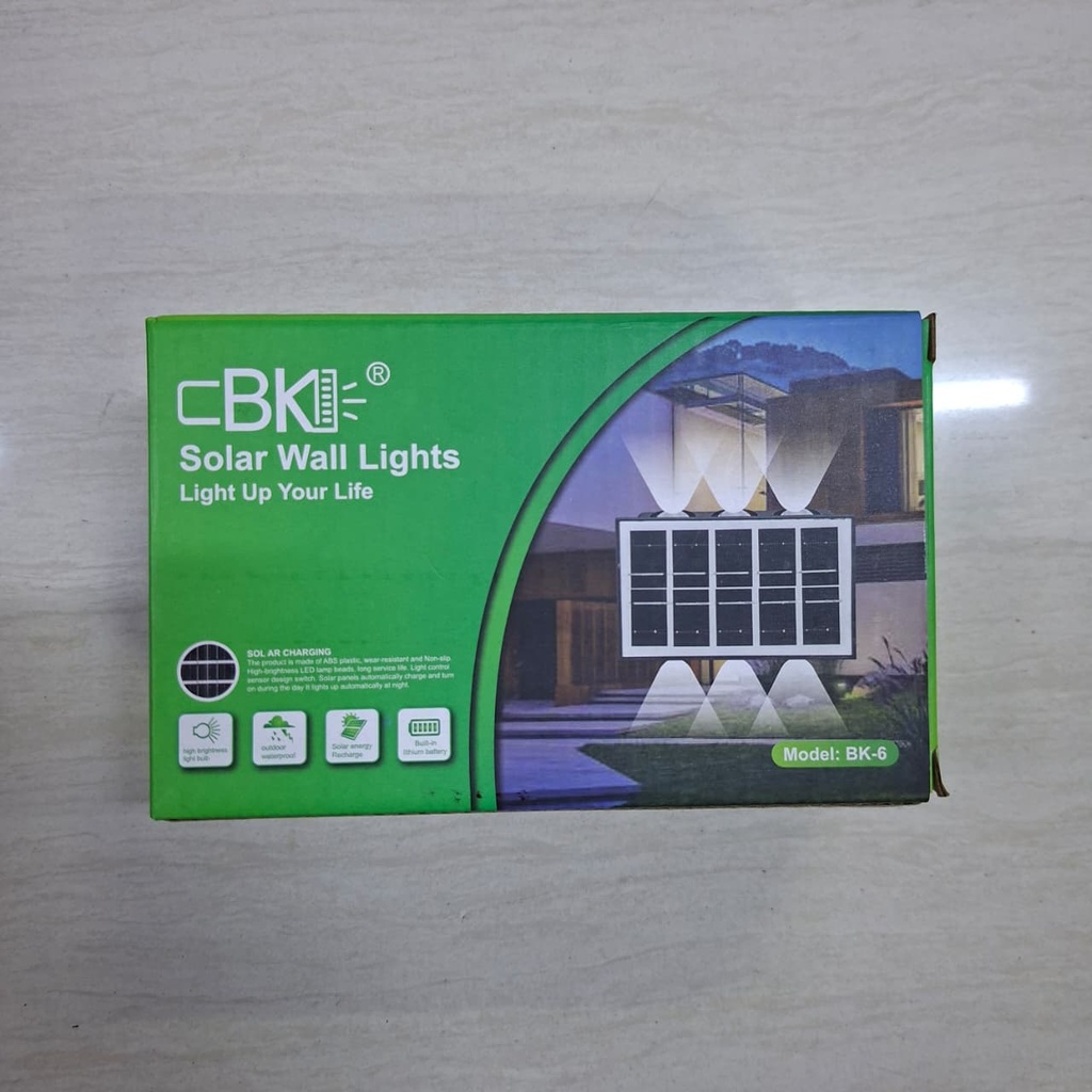 LUZ SOLAR DE PARED 6 LEDs RGB |BK-6RGB| 