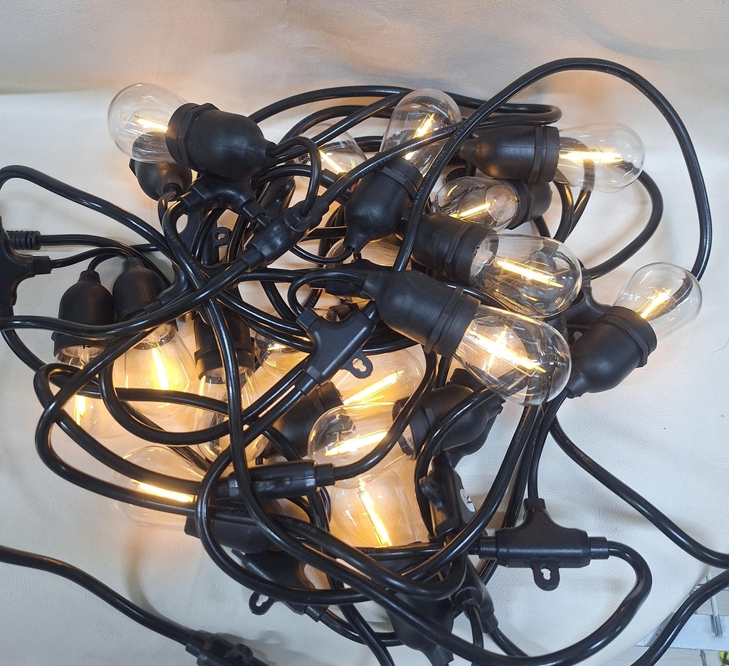 GUIRNALDA SOLAR Y ELECTRICA 10M-20 FOCOS AMBAR |SF12147|