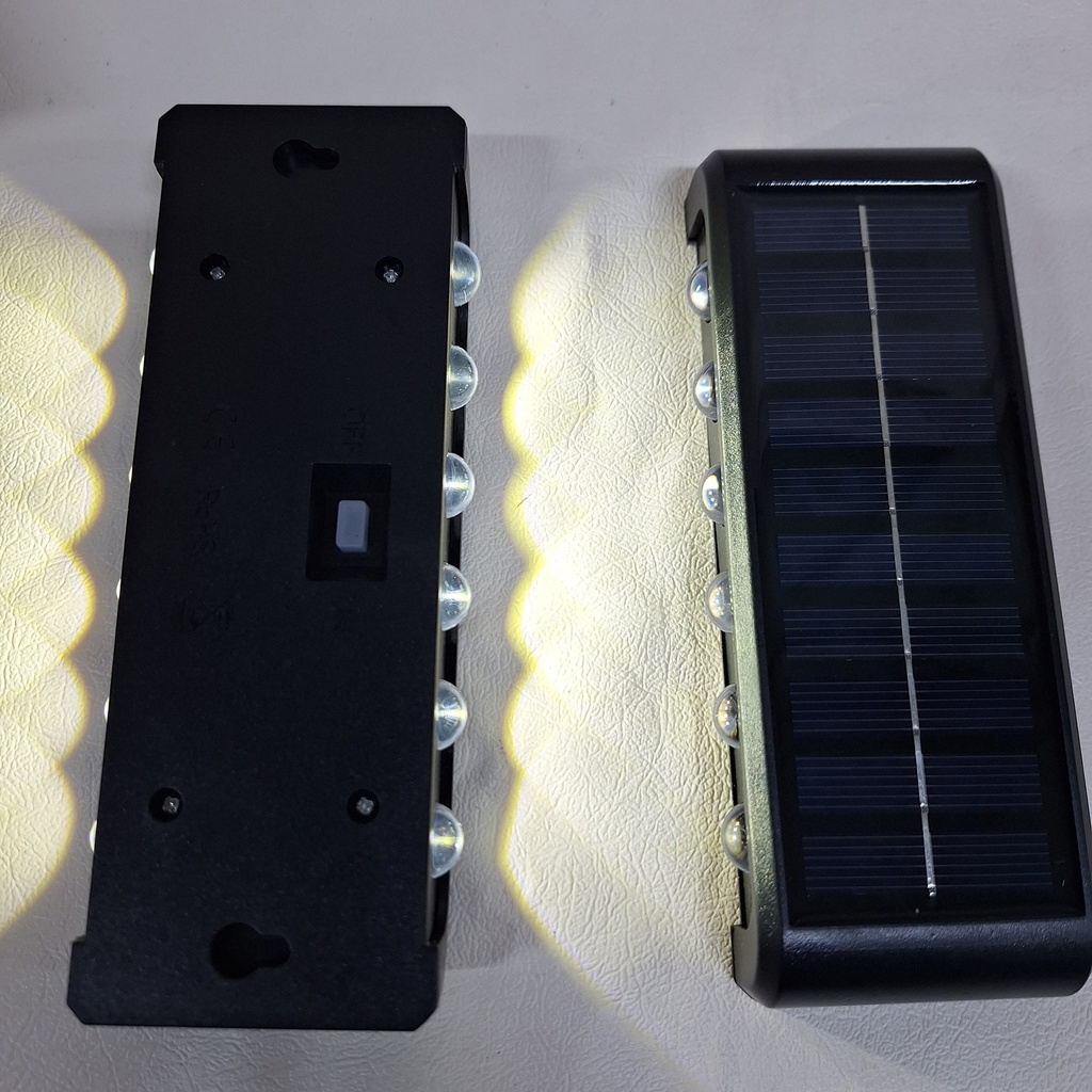LUZ SOLAR DE PARED 12 LEDs – Pack x2 Unid. 