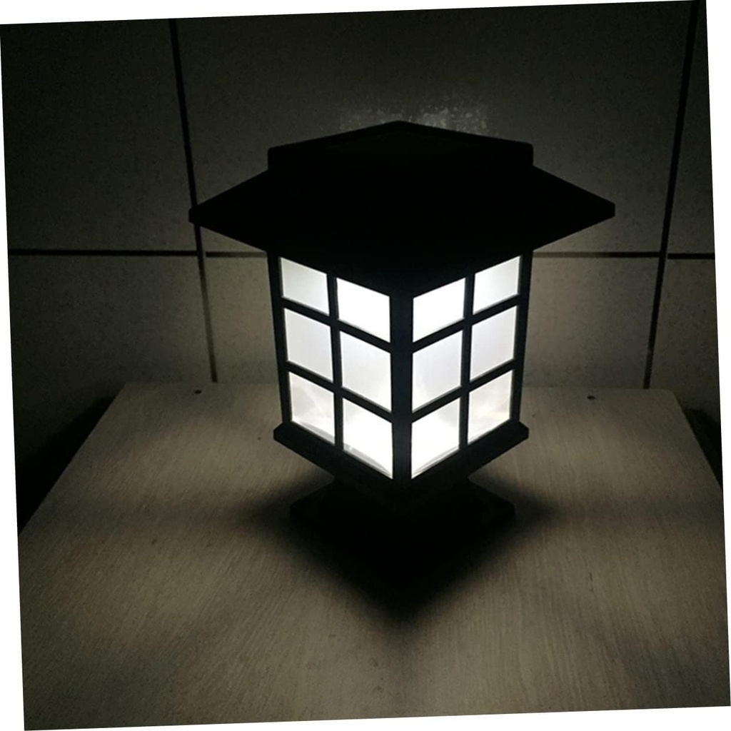 LAMPARA SOLAR DE JARDIN FAROLITO CON ESTACA Y BASE 