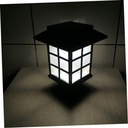 LAMPARA SOLAR DE JARDIN FAROLITO CON ESTACA Y BASE 