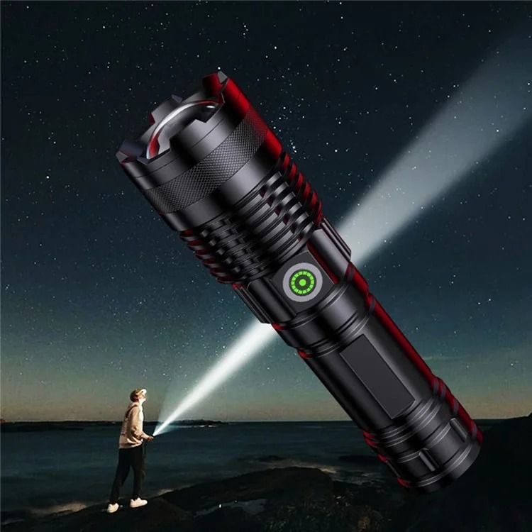 LINTERNA TACTICA LED RECARGABLE CON BATERIA DE LITIO 26650 |QXY-A55|