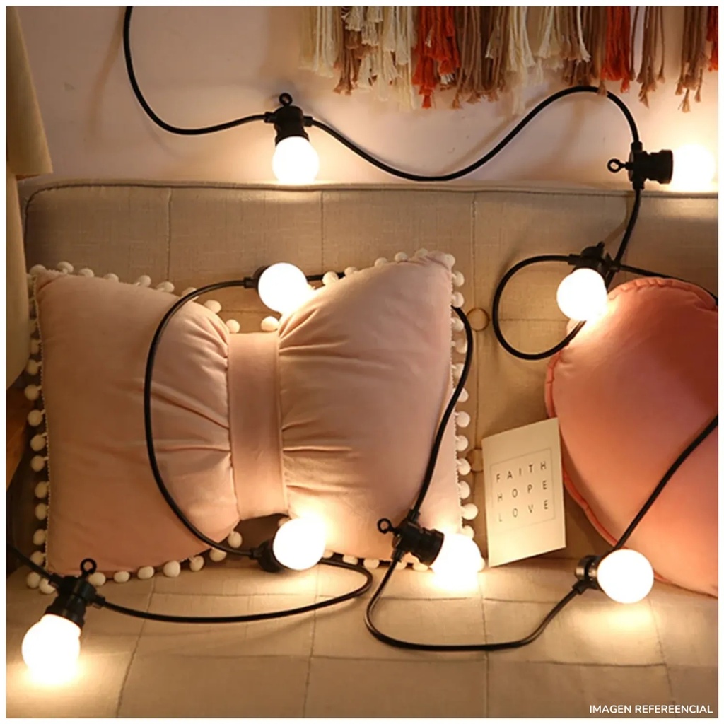 GUIRNALDA ELECTRICA 5M-10 FOCOS  BLANCOS  |D4123|