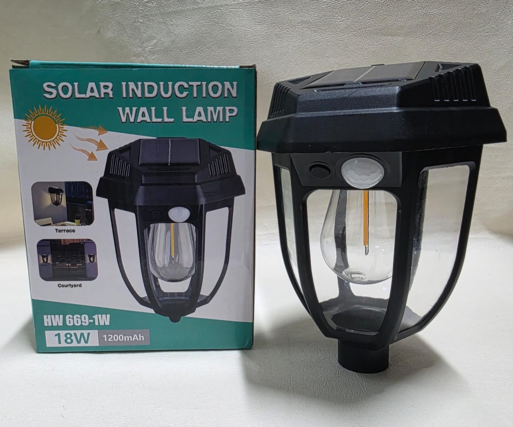 FAROL SOLAR DE PARED Y JARDIN CON SENSOR |TY009|