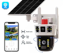 CAMARA SOLAR DOBLE LENTE + SIRENA |VTP17|