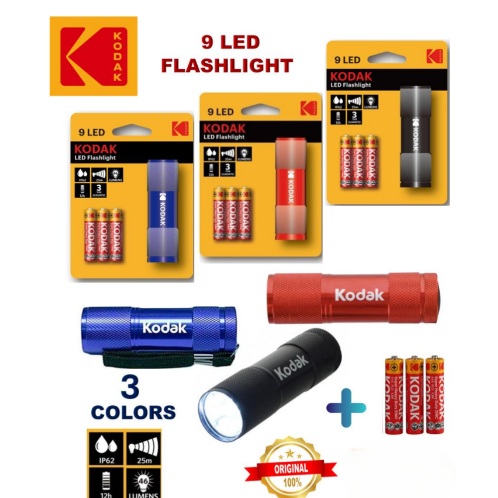 LINTERNA KODAK 9 LEDS + 3 PILAS FL-B/9LED+AAA-3