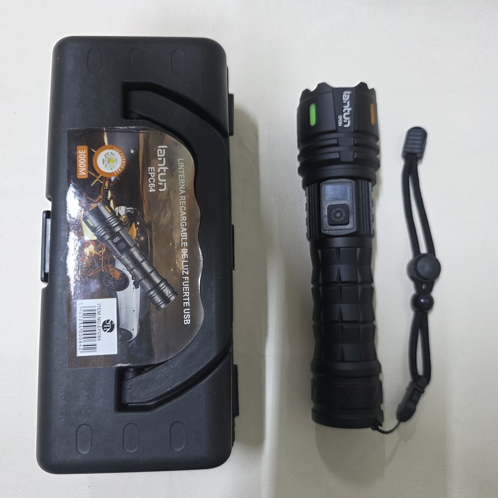 LINTERNA TACTICA LUZ BLANCA Y AMBAR |EPC-64|