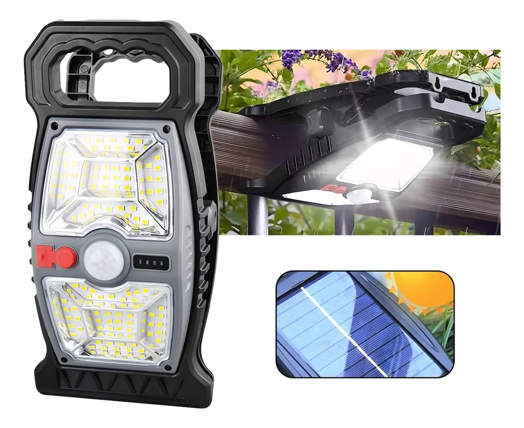 LUZ SOLAR Y RECARGABLE PORTATIL CLIP |440337| 