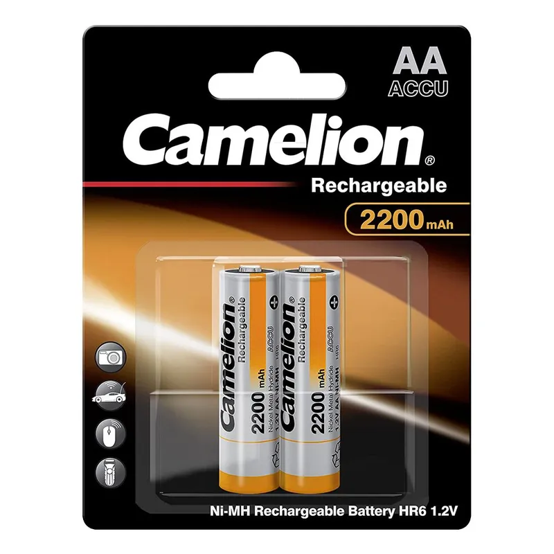PILA RECARGABLE CAMELION AA 2200mAh BL/2 |CAA2200BP2|