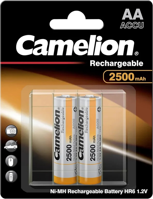PILA RECARGABLE CAMELION AA 2500mAh BL/2 |AA2500BP2|