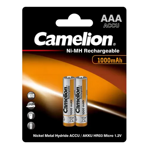 PILA RECARGABLE CAMELION AAA 1000mAh  BL/2 |AAA10BP2|