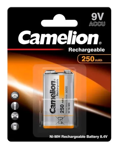 BATERIA RECARGABLE CAMELION 9V 250mAh |C9V25BP1|