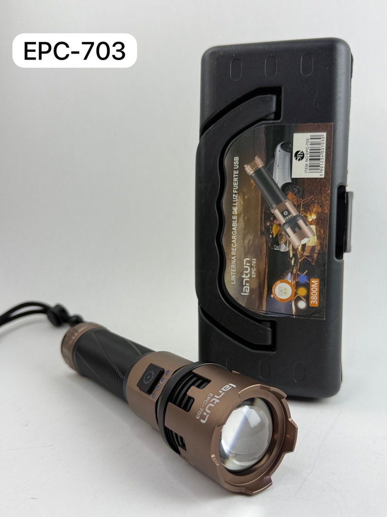 LINTERNA  RECARGABLE TRIPLE LUZ |EPC-703|