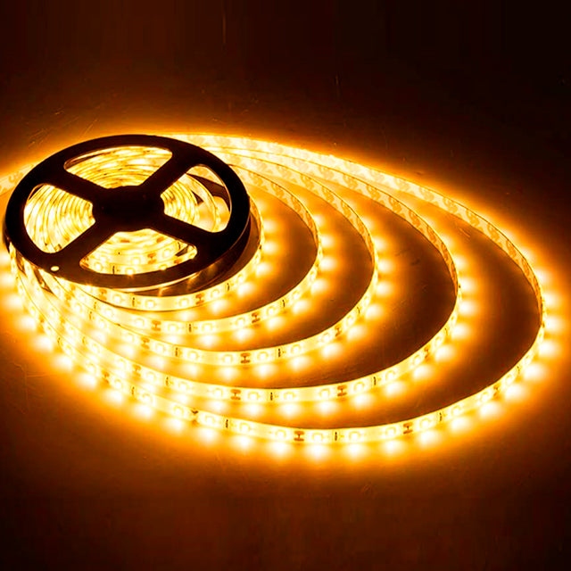 TIRA DE LUCES AMBAR SOLAR 10M |SD12187|