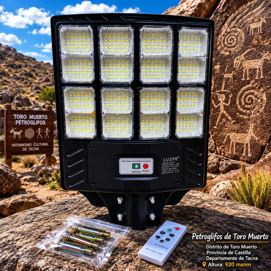 LUZ PASTORAL SOLAR 200W S/B |1S01|