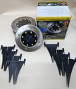 LUCES SOLARES DE PISO PLATEADA Pack-4 unid