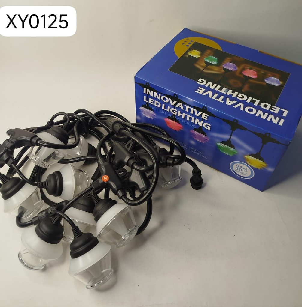 GUIRNALDA ELECTRICA  5M-10 FOCOS RGB |XY0125|